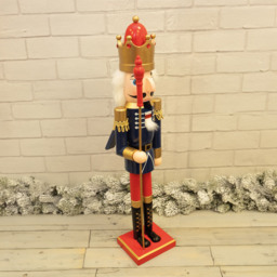 St Helens Blue and Red Christmas Nutcracker with Staff - Size: 9 x 13 x 60cm - Multi - Wilko - thumbnail 5