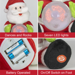 The Christmas Workshop Musical Santa and LED Snow Ball - Wilko - thumbnail 7