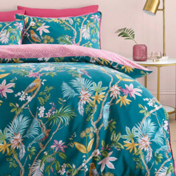 Botanical Birds Duvet Set - Multicolour/Superking - Size: Super King - Wilko - thumbnail 7