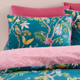 Botanical Birds Duvet Set - Multicolour/Superking - Size: Super King - Wilko - thumbnail 4
