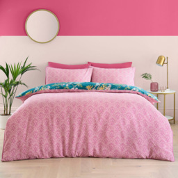 Botanical Birds Duvet Set - Multicolour/Superking - Size: Super King - Wilko - thumbnail 3