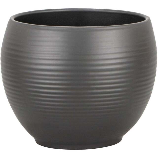 Manacor Anthracite Ceramic Indoor Planter 16 cm - Wilko - image 1