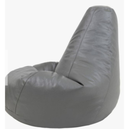 Kaikoo Grey Faux Leather Tear Drop Bean Bag - Wilko - thumbnail 3