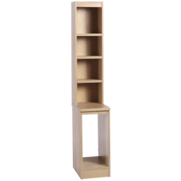 R White Cabinets 4 Shelf Desktop Tower Storage with Hutch Brown - Size: 182.8 x 30 x 54cm - Wilko - thumbnail 3