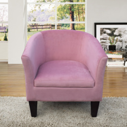Comfy Living Pink Brushed Velvet Tub Chair - Size: Single - Wilko - thumbnail 5