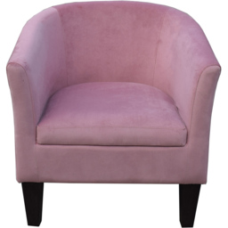 Comfy Living Pink Brushed Velvet Tub Chair - Size: Single - Wilko - thumbnail 4