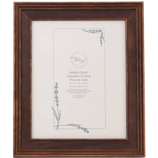 Haldon Wooden Frame Brown 10 x 8in - Wilko - image 1