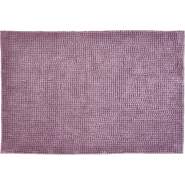Allure Bath Fashions Heather Chenille Microfibre Supersoft Non-Slip Bobble Bath Mat 60 x 90cm - Purple - Wilko - image 1
