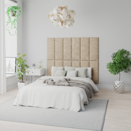 Aspire EasyMount Beige Kimiyo Linen Upholstered Wall Mounted Headboard Panels 8 Pack - Cream - Aspire Beds - Wilko - thumbnail 5