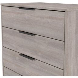 Crowndale Hong Kong 5 Drawer Grey Oak Chest of Drawers Ready Assembled - Wilko - thumbnail 6