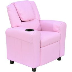 Portland Kids Single Seat Pink Sofa with Cup Holder - Size: 62 x 52 x 69cm - Wilko - thumbnail 3