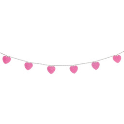 20 LED Ombre Heart String Light - Pink - Wilko - thumbnail 4