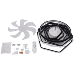 Living and Home Geometrical LED Ceiling Fan Light 40 inch - Size: 18 x 103 x 103cm - Black - Wilko - thumbnail 6