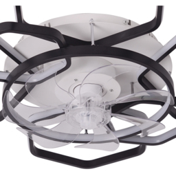 Living and Home Geometrical LED Ceiling Fan Light 40 inch - Size: 18 x 103 x 103cm - Black - Wilko - thumbnail 5