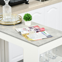 Portland 2 Seater Dining Table Grey with 4 Tier Storage Shelf - Size: 115 x 50 x 102.7cm - Wilko - thumbnail 5