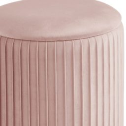 GFW Esme Blush Pink Pleated Storage Stool - Size: 45 x 38 x 38cm - Wilko - thumbnail 5