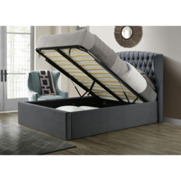 Warwick King Size Grey Velvet Ottoman Bed - Bedmaster - Wilko - thumbnail 5