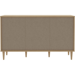 Florence Calasetta 3 Door Light Oak Rattan Sideboard - Size: 41 x 149 x 89cm - Multi - Furniture to Go - Wilko - thumbnail 6