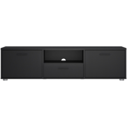Furniture To Go Media 2 Door Single Drawer Black TV Unit - Size: 39.8 x 147.2 x 38.4cm - Wilko - thumbnail 4