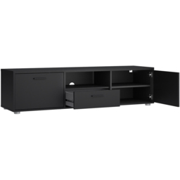 Furniture To Go Media 2 Door Single Drawer Black TV Unit - Size: 39.8 x 147.2 x 38.4cm - Wilko - thumbnail 6
