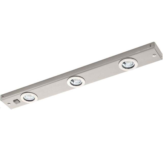 EGLO Kob Satin Nickel Under Cabinet LED Light - Size: 60 x 7 x 2.5cm - Silver - Wilko - image 1