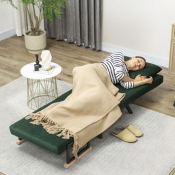 HOMCOM Click Clack Green Single Bed Chair - Wilko - thumbnail 6