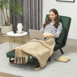 HOMCOM Click Clack Green Single Bed Chair - Wilko - thumbnail 5