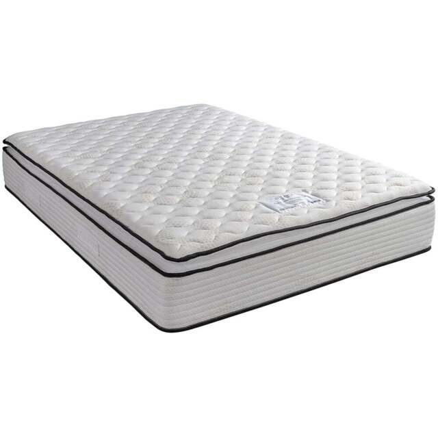 Eden Bale Double 1000 Pocket Sprung Pillow Top Mattress - White - Wilko - image 1