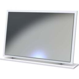Crowndale New York Matt White Mirror Ready Assembled - Size: 75 x 49cm - Wilko