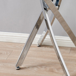 Furniturebox Tavalo Marble Effect Console Table with Silver Legs - Size: 40 x 120 x 78cm - Grey - Wilko - thumbnail 3