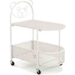Costway Single Shelf White Bear Pattern Glass Coffee Table - Size: 60 x 40 x 76cm - Wilko - thumbnail 3