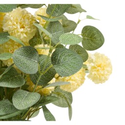 Eucalyptus and Pompom Vase Arrangement Yellow - Wilko - thumbnail 5