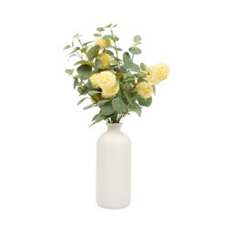 Eucalyptus and Pompom Vase Arrangement Yellow - Wilko - thumbnail 1