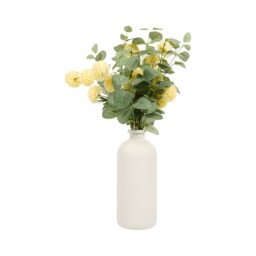 Eucalyptus and Pompom Vase Arrangement Yellow - Wilko - thumbnail 3