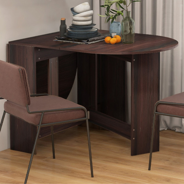 HOMCOM 6 Seater Oval Chocolate Wooden Effect Dining Table - Brown - Wilko - image 1