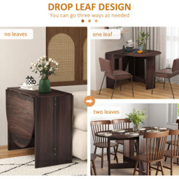 HOMCOM 6 Seater Oval Chocolate Wooden Effect Dining Table - Brown - Wilko - thumbnail 5