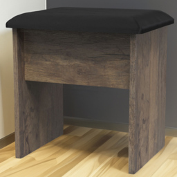 Crowndale New York Vintage Oak Vanity Dressing Table Stool - Wood - Wilko