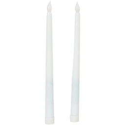 Jonas & James Set of 2 LED Taper Candles - White - Wilko - thumbnail 4