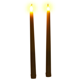 Jonas & James Set of 2 LED Taper Candles - White - Wilko - thumbnail 5