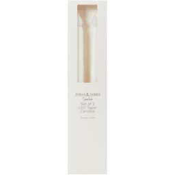 Jonas & James Set of 2 LED Taper Candles - White - Wilko