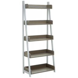 Premier Housewares Bradbury 5 Shelf Light Oak Bookshelf - Grey - Interiors by Premier - Wilko - thumbnail 3