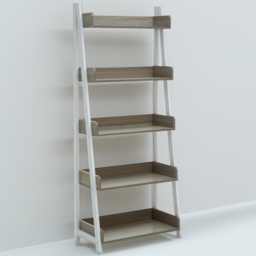 Premier Housewares Bradbury 5 Shelf Light Oak Bookshelf - Grey - Interiors by Premier - Wilko - thumbnail 1