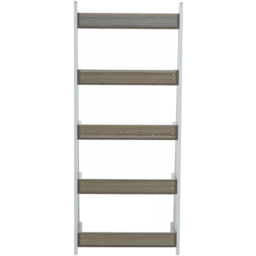 Premier Housewares Bradbury 5 Shelf Light Oak Bookshelf - Grey - Interiors by Premier - Wilko - thumbnail 5