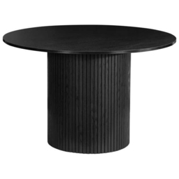 Birlea Axel 4 Seater Round Fluted Dining Table Black - Size: 76 x 120 x 120cm - SleepSoul - Wilko - thumbnail 3