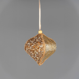 Shatchi Gold Sequin Bauble 3 Pack - Wilko - thumbnail 4