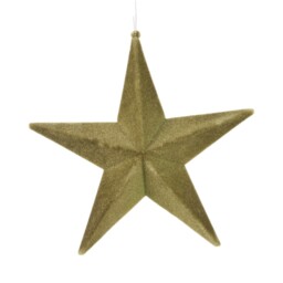 Flocked Star Hanging DecorationOlive Green - Amber Charm - Wilko - thumbnail 1