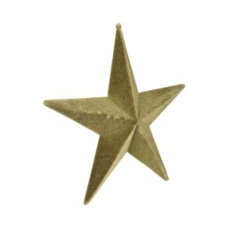 Flocked Star Hanging DecorationOlive Green - Amber Charm - Wilko - thumbnail 4