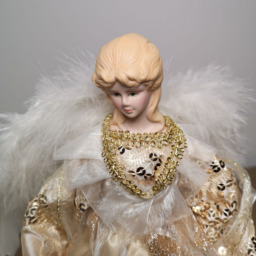 Premier Gold Angel with Feather Wings Christmas Tree Topper 30cm - Size: 30 x 30 x 9cm - Wilko - thumbnail 5