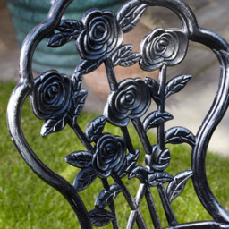 Home Source Rose 2 Seater Grey Outdoor Garden Bistro Set - Wilko - thumbnail 5