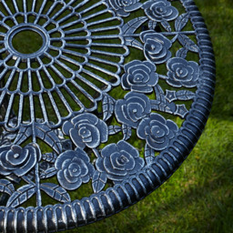Home Source Rose 2 Seater Grey Outdoor Garden Bistro Set - Wilko - thumbnail 6